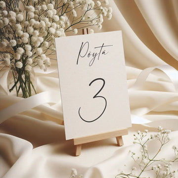 Pöytänumerot häihin beige elegantti Decopaja