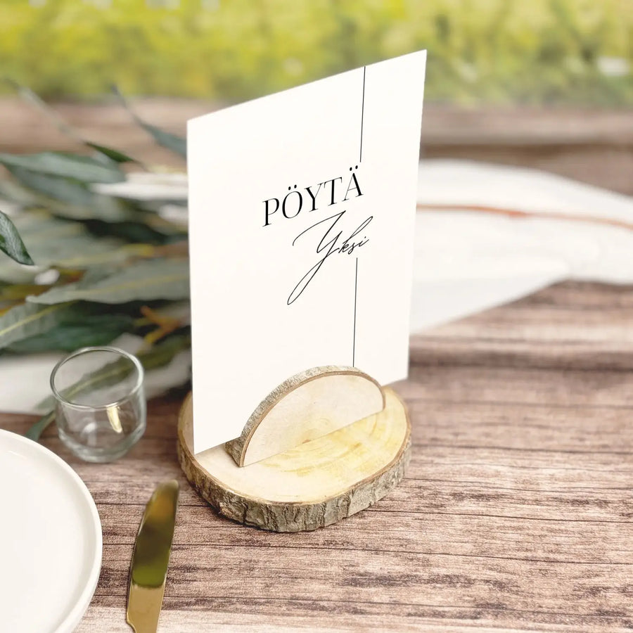 Pöytänumerot minimalistinen kalligrafinen fontti Decopaja viivalla