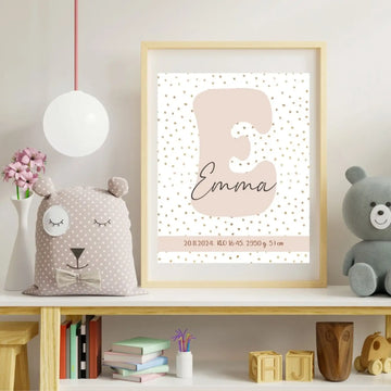 Syntymäjuliste polka dot Decopaja SYNTYMÄJULISTE Decopaja.fi