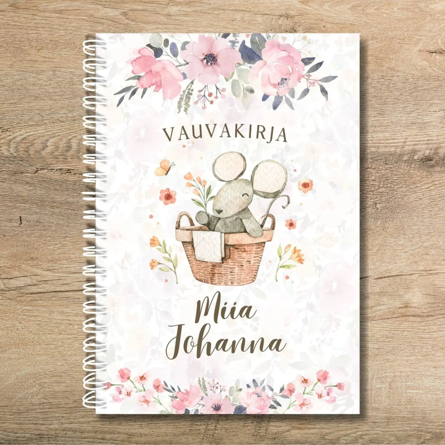 Täytettävä vauvakirja kukallinen Decopaja Decopaja.fi