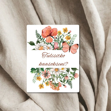 ’Tulisitko kaasokseni?’ -tarra niittykukat Decopaja