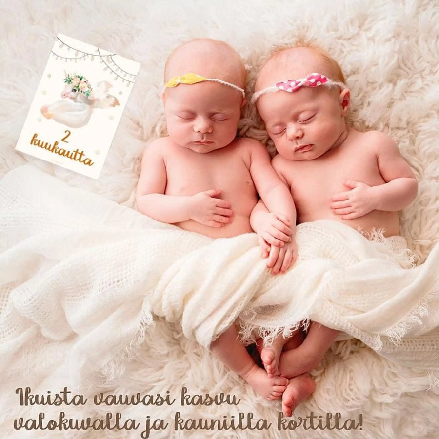 Vauvakortit virstanpylväskortit pastelli Decopaja Decopaja.fi