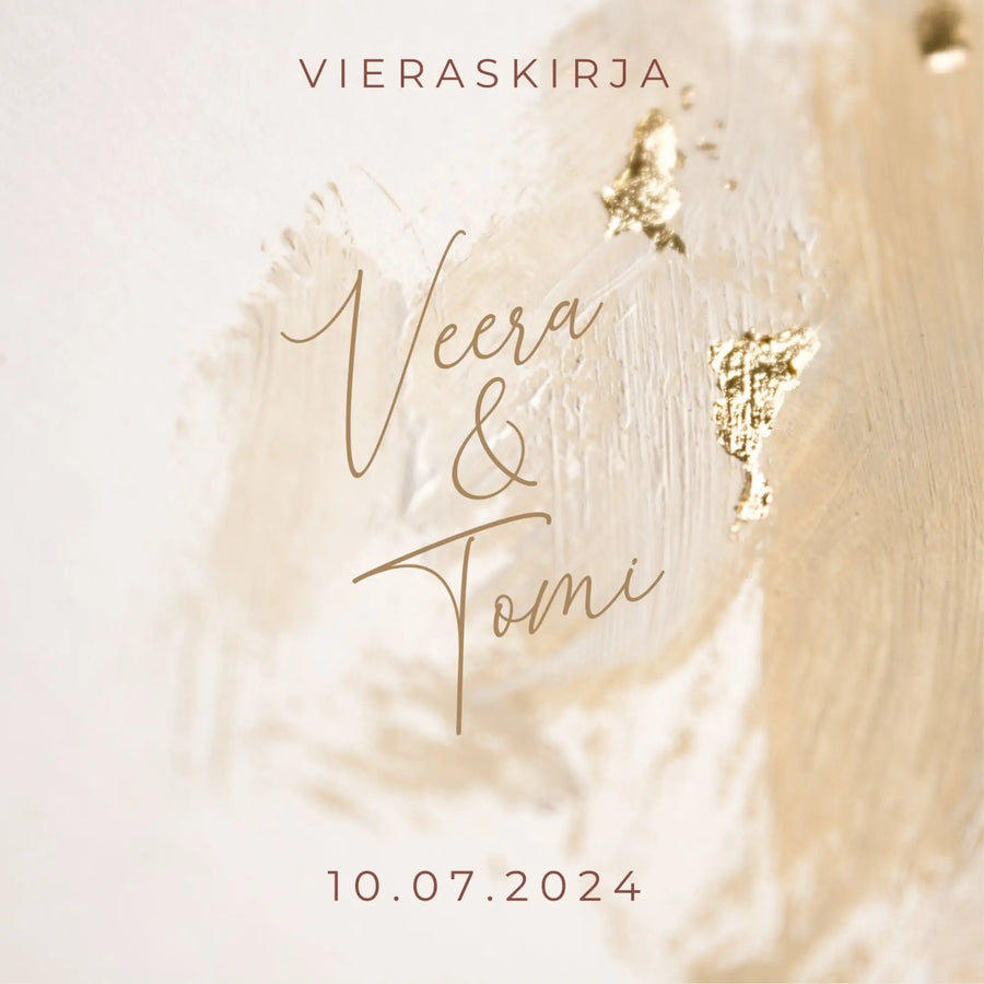 Vieraskirja häihin BEIGEA JA KULTAA Decopaja Decopaja.fi