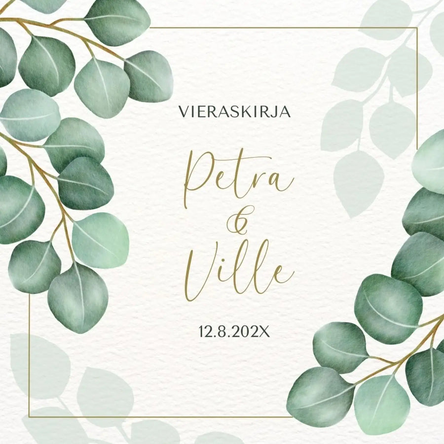 Vieraskirja häihin eukalyptus Decopaja