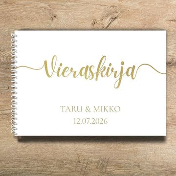 Vieraskirja häihin glitter teksti Decopaja Decopaja.fi