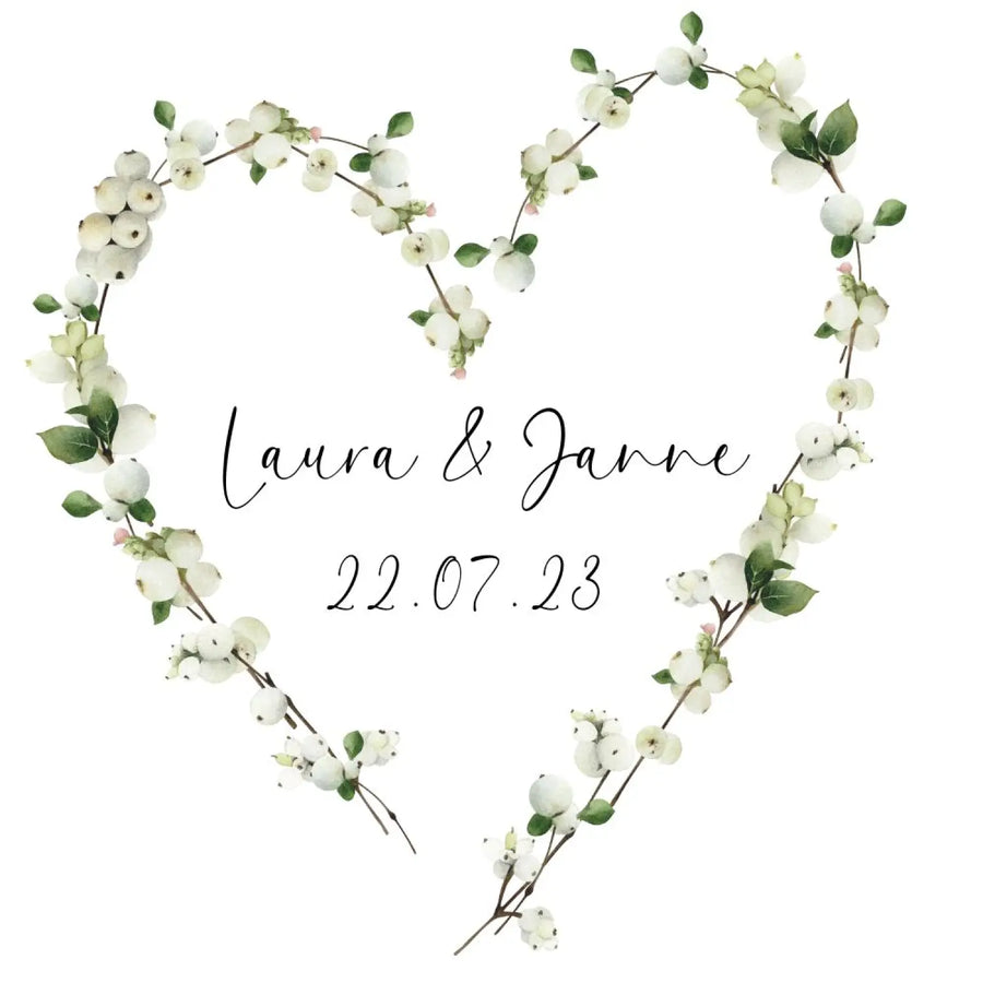 Vieraskirja häihin kukallinen sydänkehys Decopaja sydän kehys