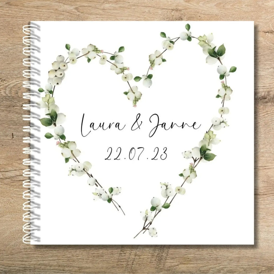 Vieraskirja häihin kukallinen sydänkehys Decopaja sydän kehys