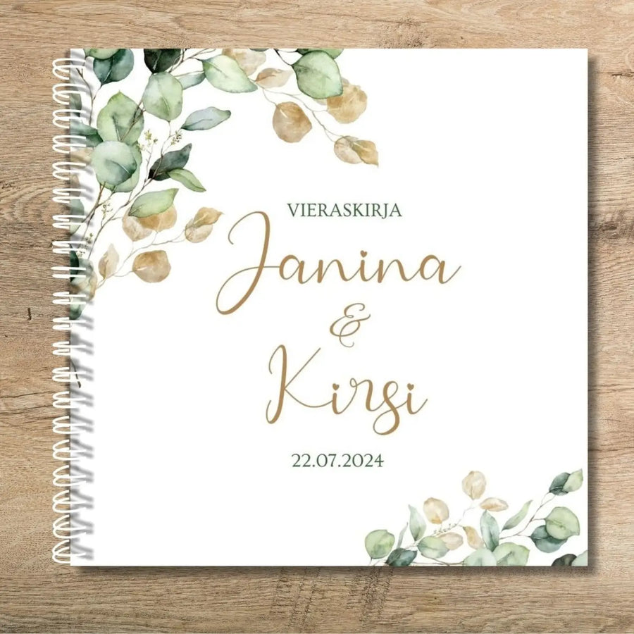 Vieraskirja häihin sydänfontti Decopaja